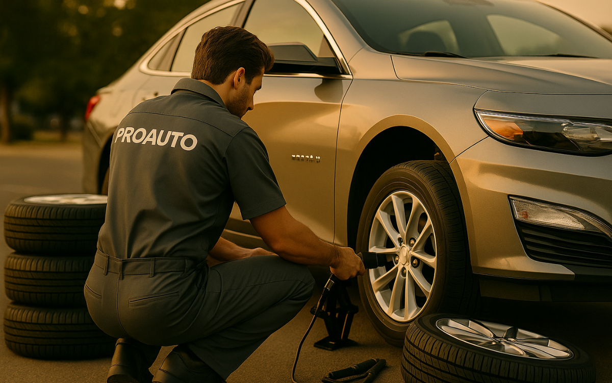 Замена колеса и подкачка шин PRO-AUTO