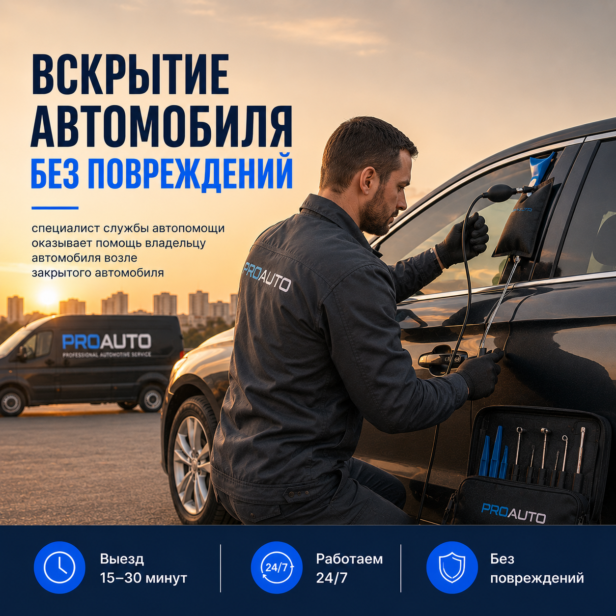 Вскрытие автомобиля без повреждений